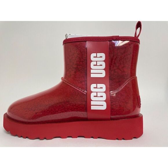 UGG Women's CLASSIC CLEAR MINI Boots Samba Red size 6 1113190-SBR f - Picture 1 of 5